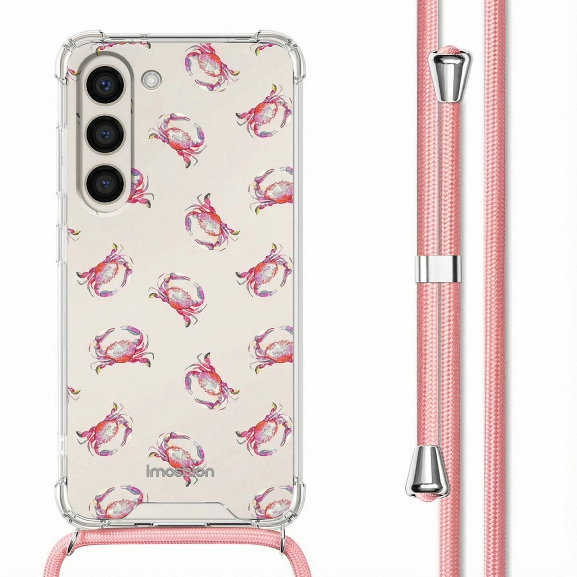 imoshion Design Hülle mit Band für das Samsung Galaxy S23 - Crab Watercolor