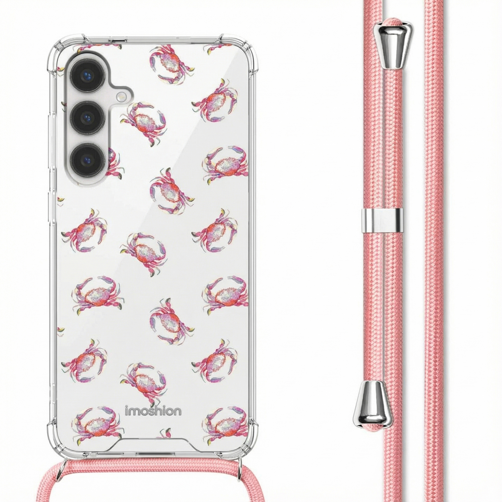 imoshion Design Hülle mit Band für das Samsung Galaxy S24 - Crab Watercolor