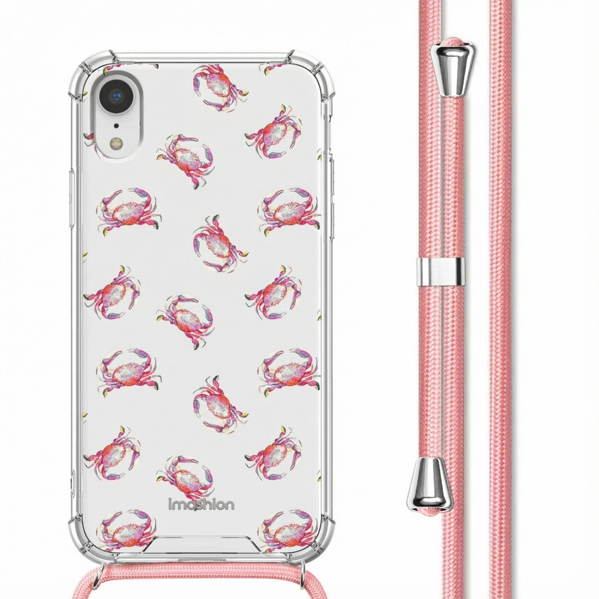 imoshion Design Hülle mit Band für das Apple iPhone Xr - Crab Watercolor