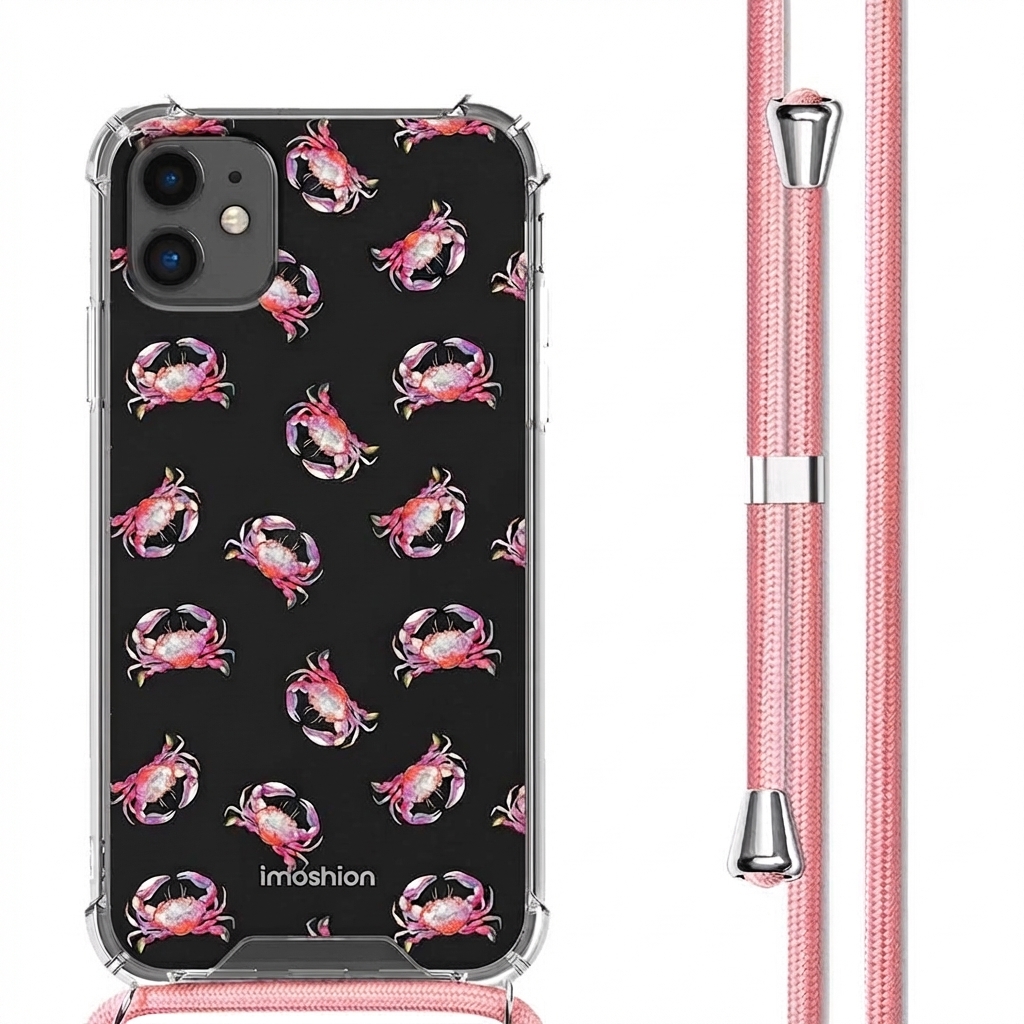 imoshion Design Hülle mit Band für das Apple iPhone 11 - Crab Watercolor