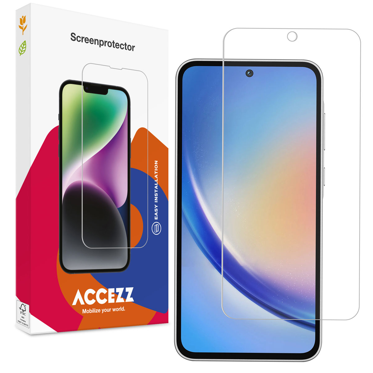 Accezz Screen Protector aus gehärtetem Glas für das Samsung Galaxy A55 (5G) / A35