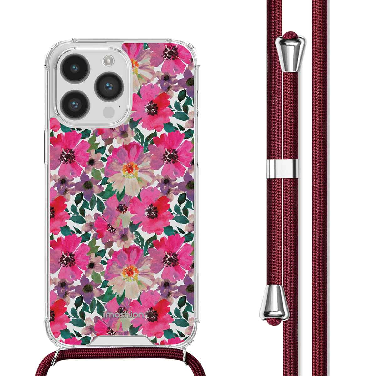 imoshion Design Hülle mit Band für das Apple iPhone 14 Pro Max - Flower Water