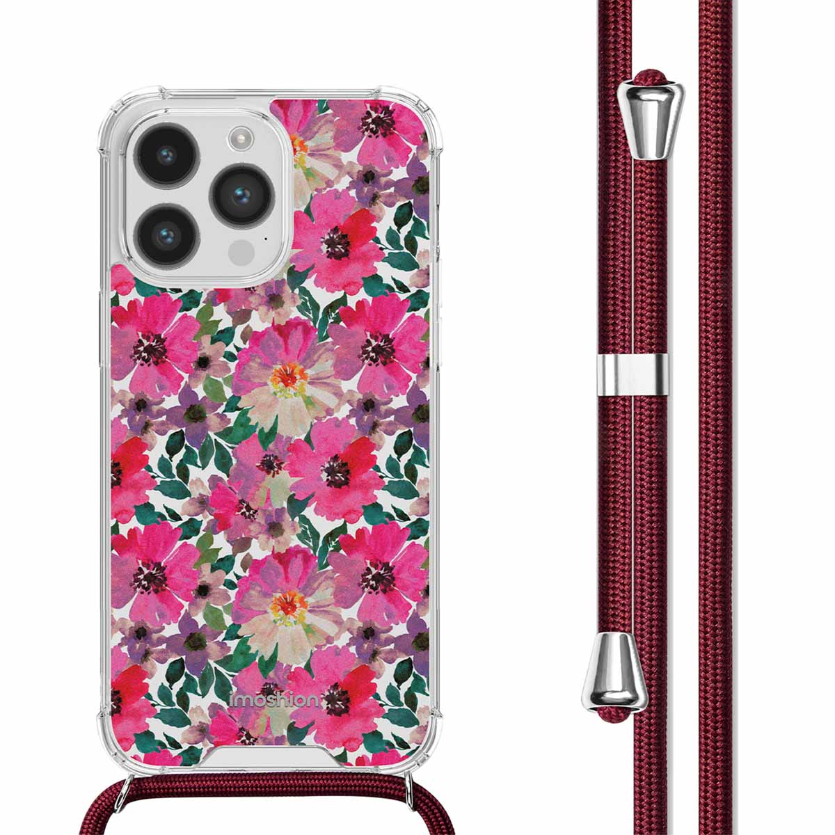 imoshion Design Hülle mit Band für das Apple iPhone 14 Pro - Flower Water