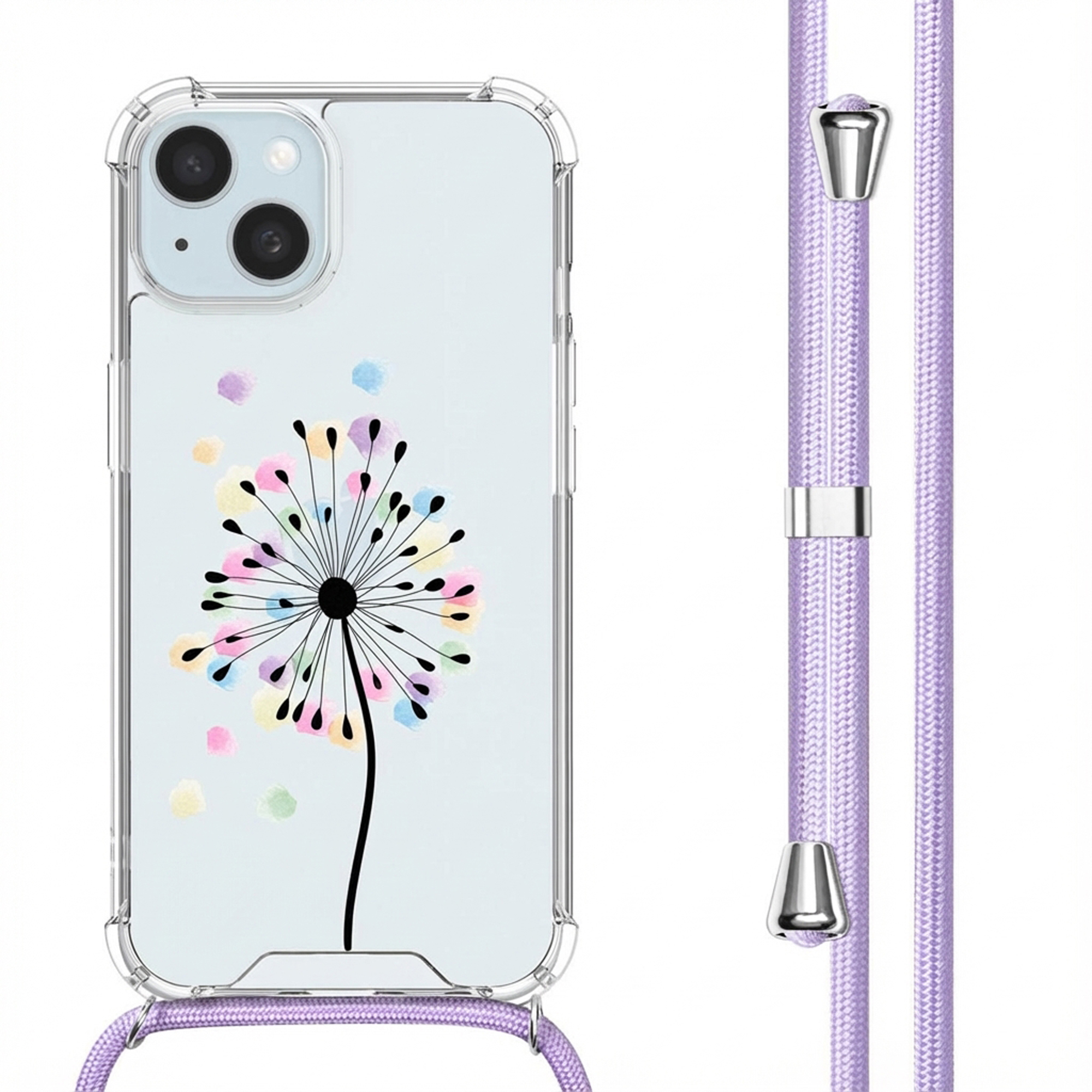 imoshion Design Hülle mit Band für das Apple iPhone 15 - Sandstone Dandelion