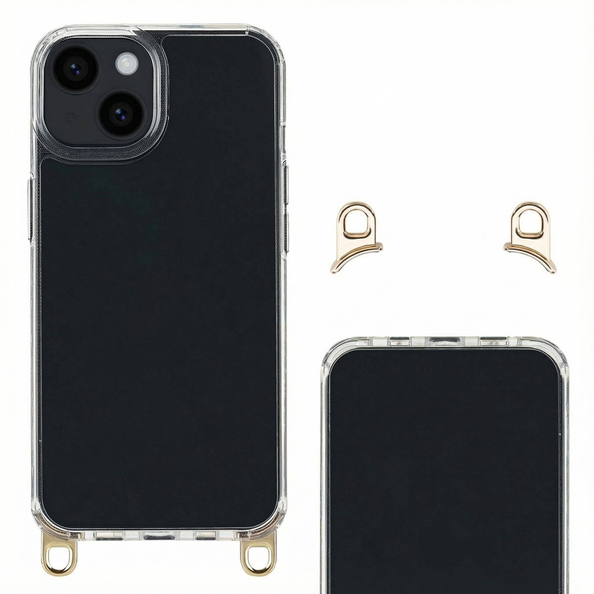 Selencia Backcover mit abnehmbaren Haken für das Apple iPhone 13 - Transparent