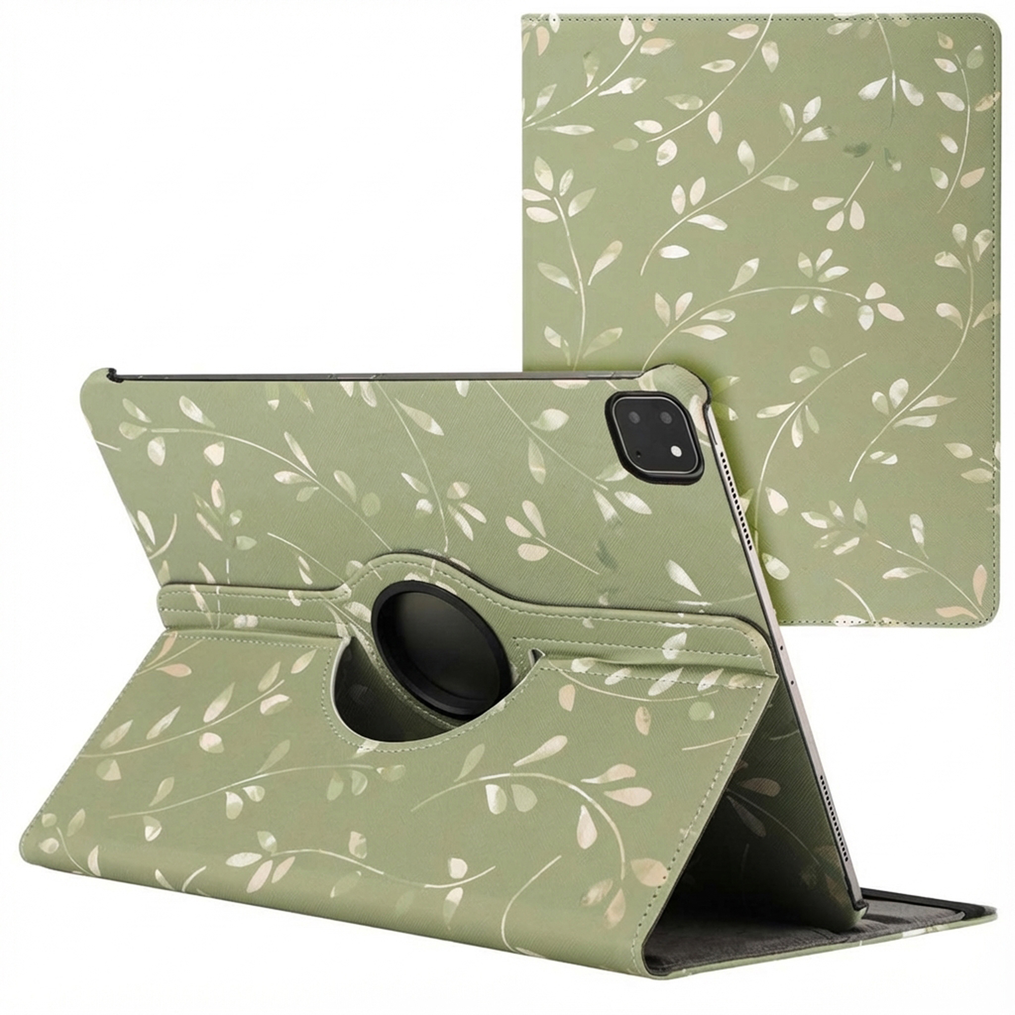 imoshion 360° drehbare Design Klapphülle für das Apple iPad Pro 13 (2025) M5 / (2024) M4 - Green Flowers