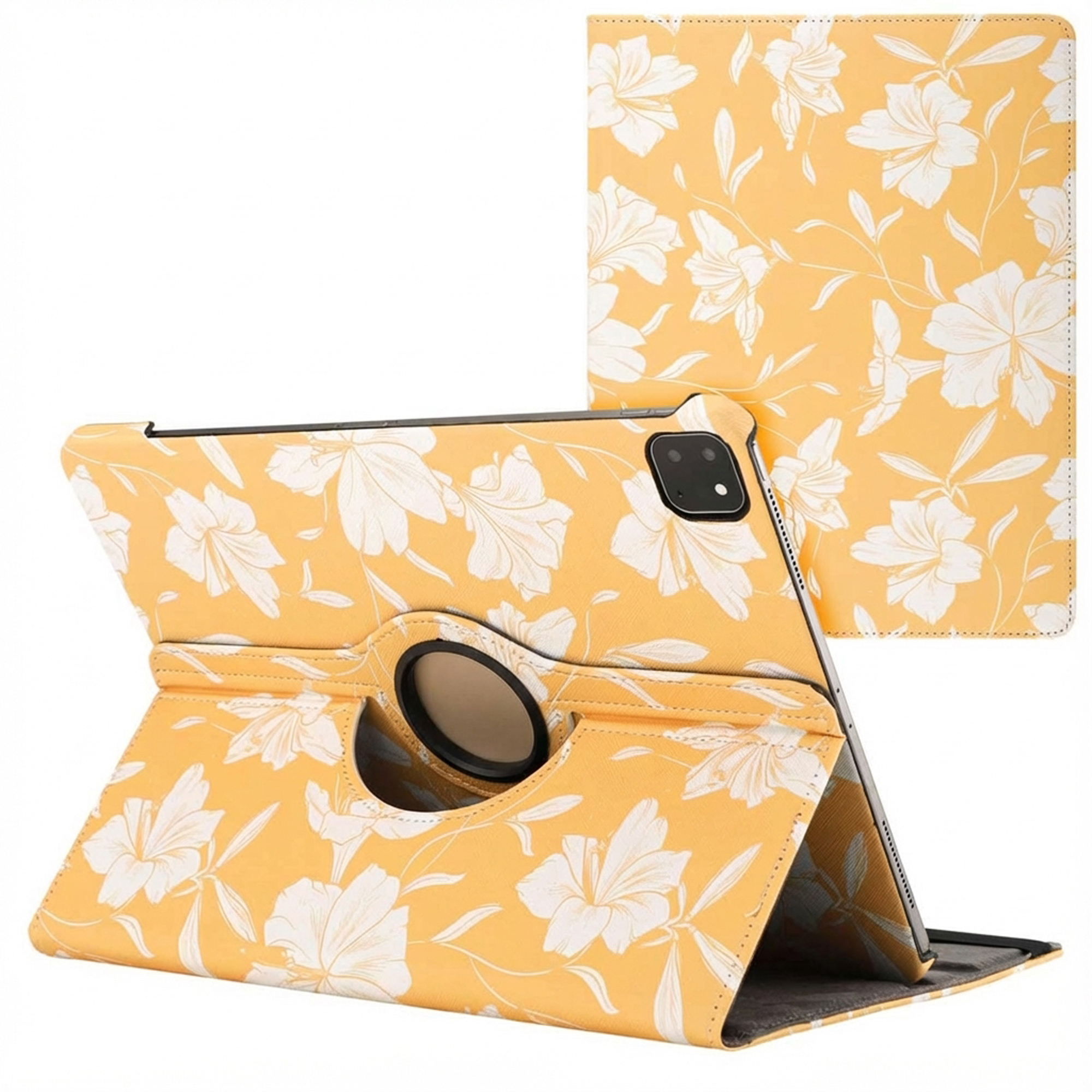 imoshion 360° drehbare Design Klapphülle für das Apple iPad Air 13 Zoll (2026) M4 / (2025) M3 / (2024) M2 - Yellow Flowers