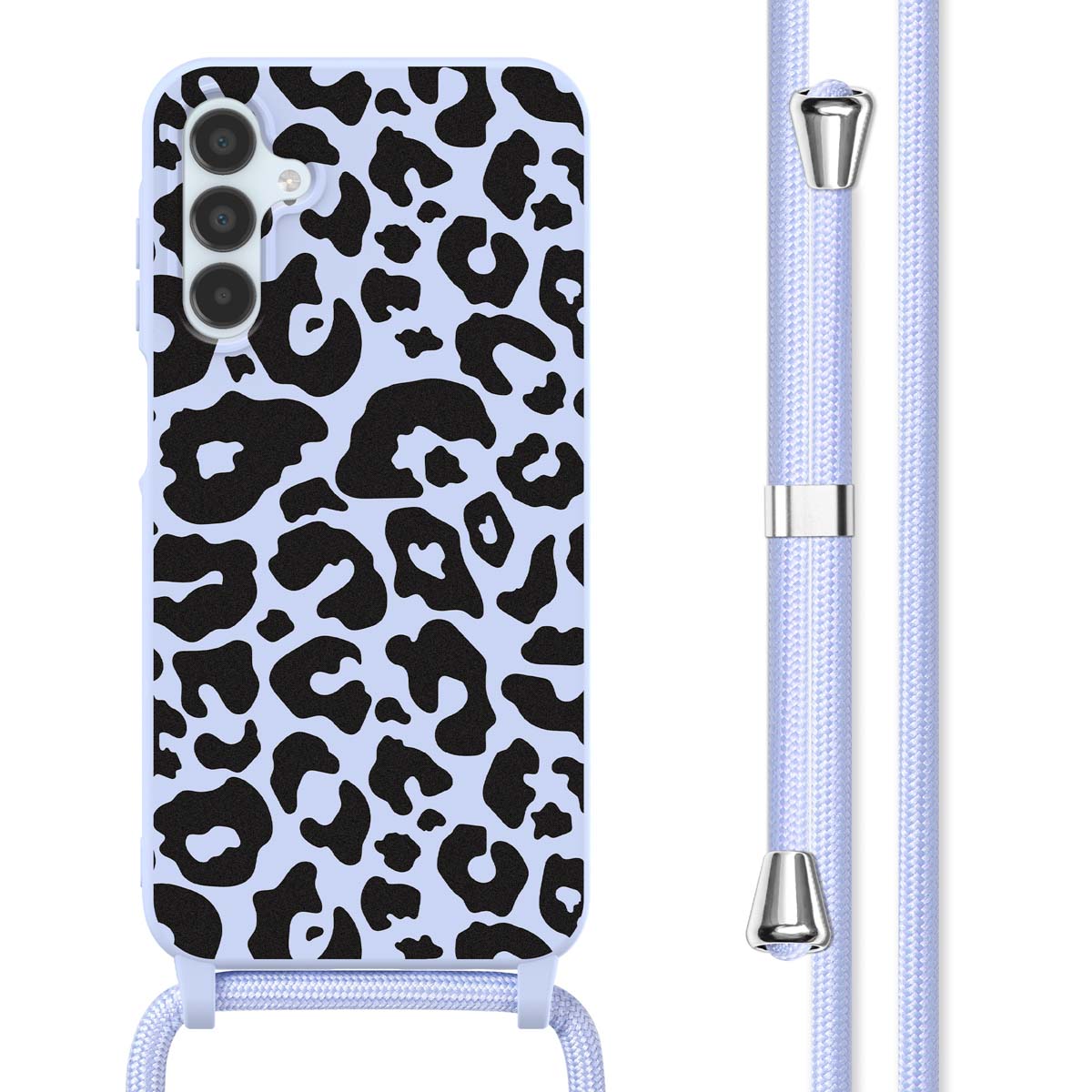imoshion SilikonHülle design mit Band für das Samsung Galaxy A15 (5G/4G) - Animal Lila