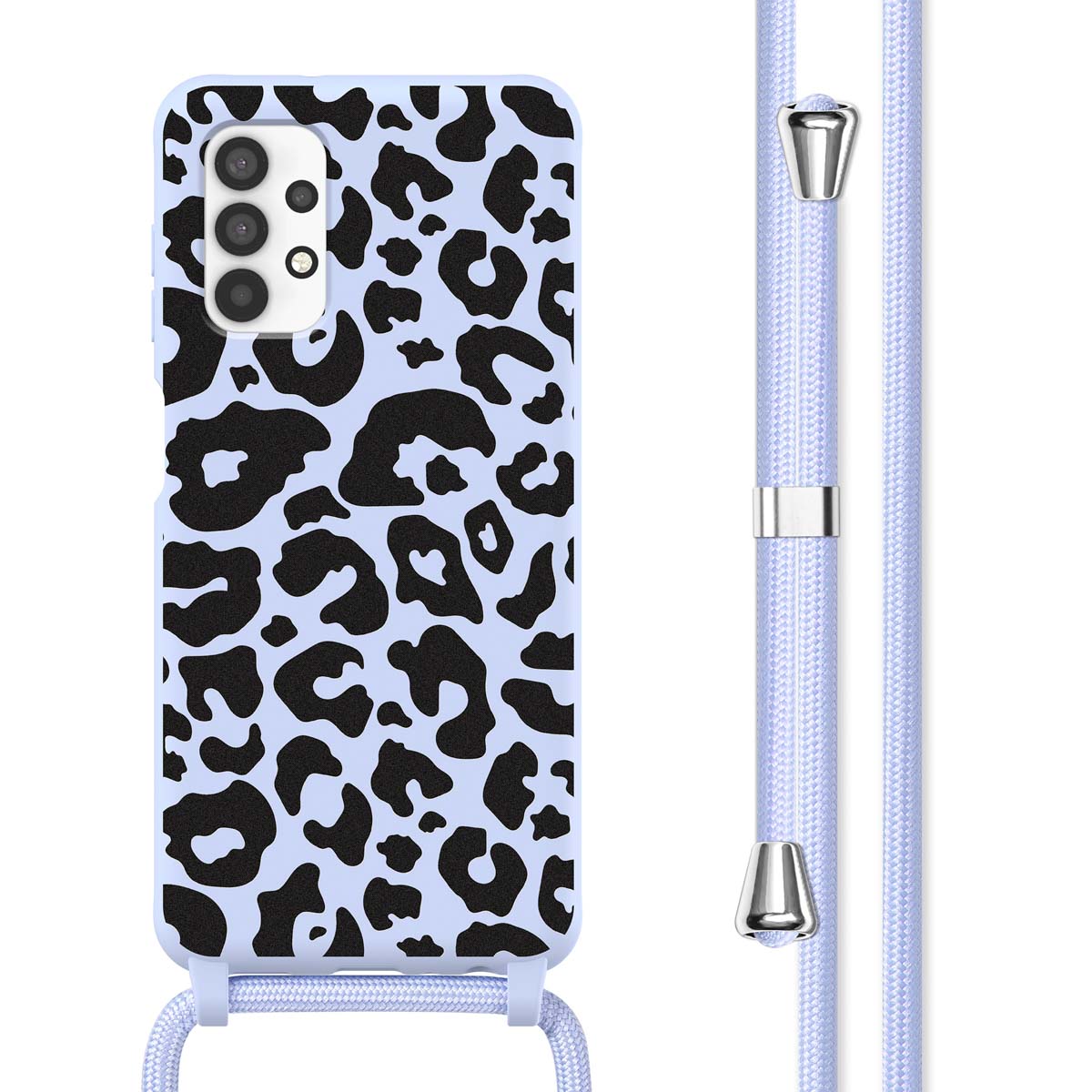 imoshion SilikonHülle design mit Band für das Samsung Galaxy A32 (4G) - Animal Lila