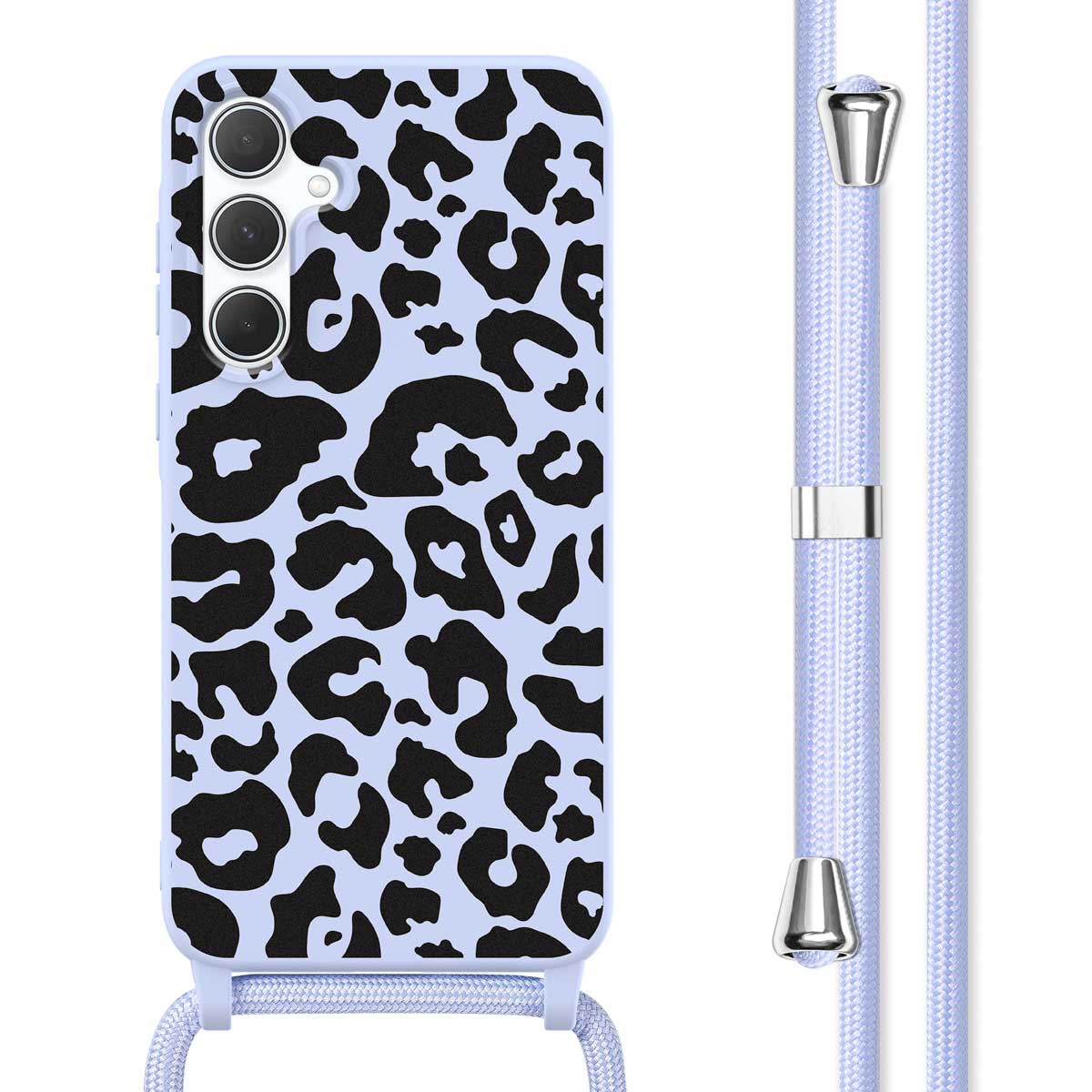 imoshion SilikonHülle design mit Band für das Samsung Galaxy A35 - Animal Lila