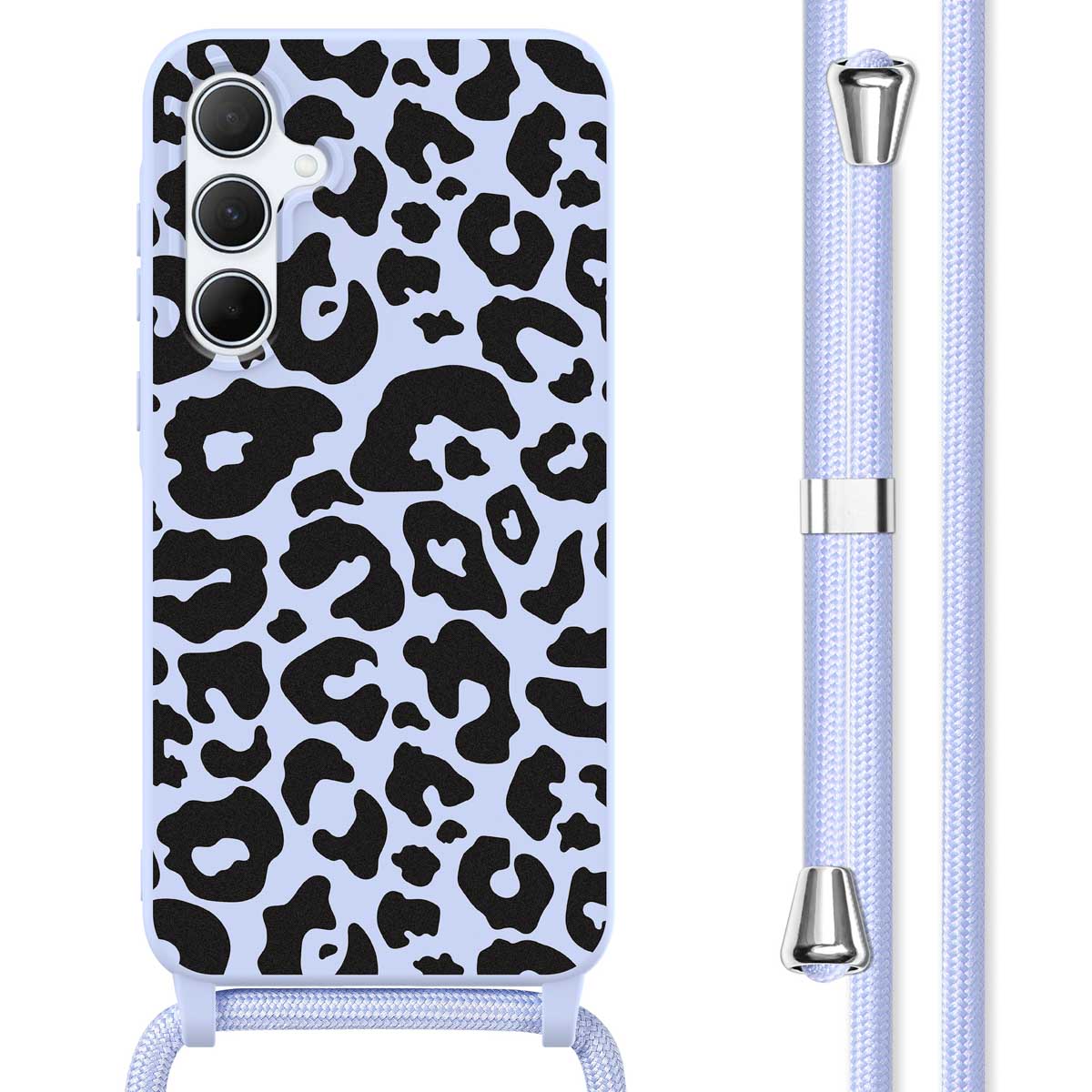 imoshion SilikonHülle design mit Band für das Samsung Galaxy A55 - Animal Lila