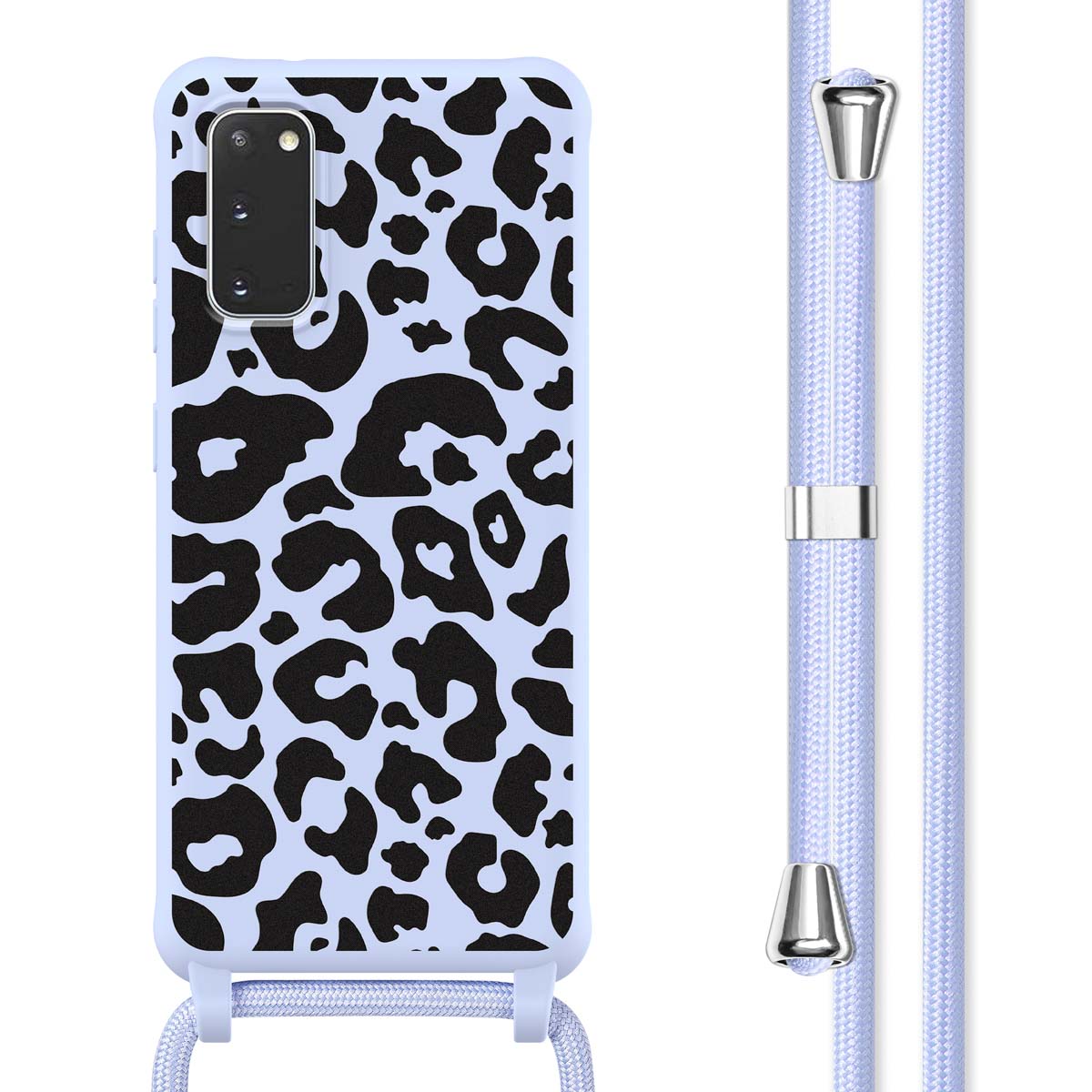 imoshion SilikonHülle design mit Band für das Samsung Galaxy S20 - Animal Lila