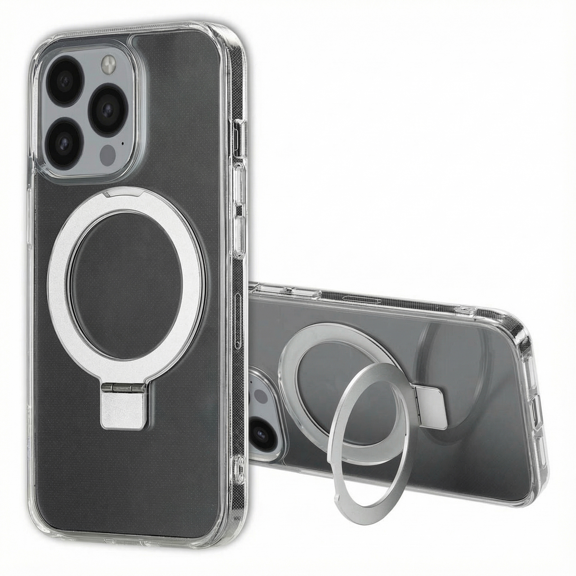 Accezz Ring Stand Backcover mit MagSafe für das Apple iPhone 13 Pro - Transparent