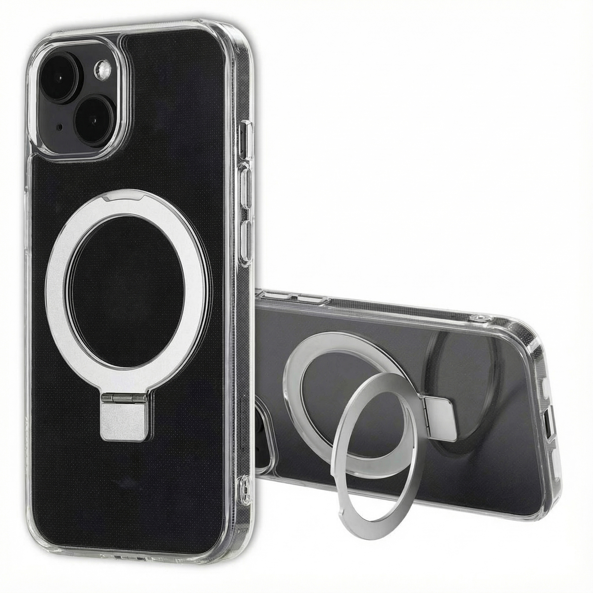 Accezz Ring Stand Backcover mit MagSafe für das Apple iPhone 14 - Transparent