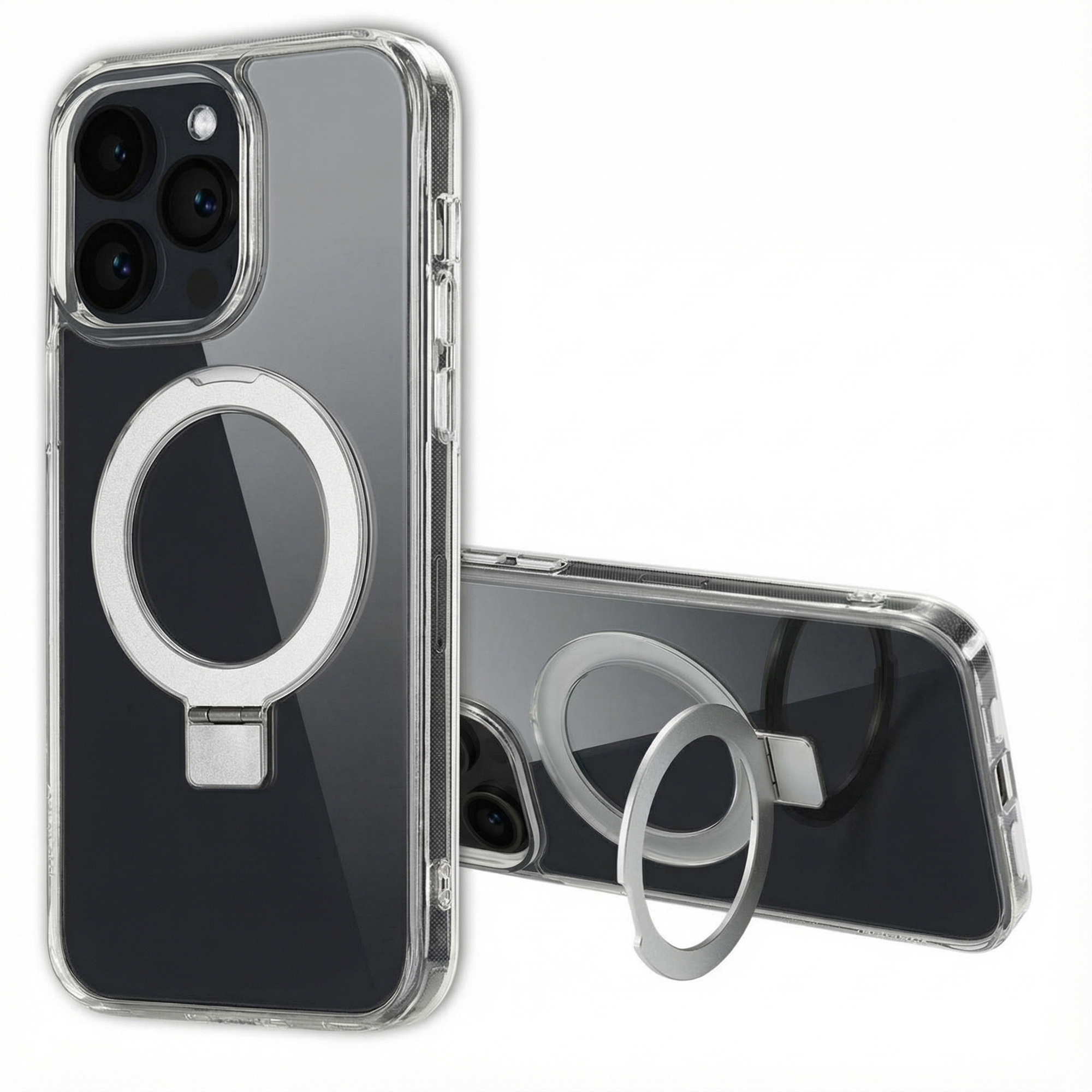 Accezz Ring Stand Backcover mit MagSafe für das Apple iPhone 14 Pro Max - Transparent