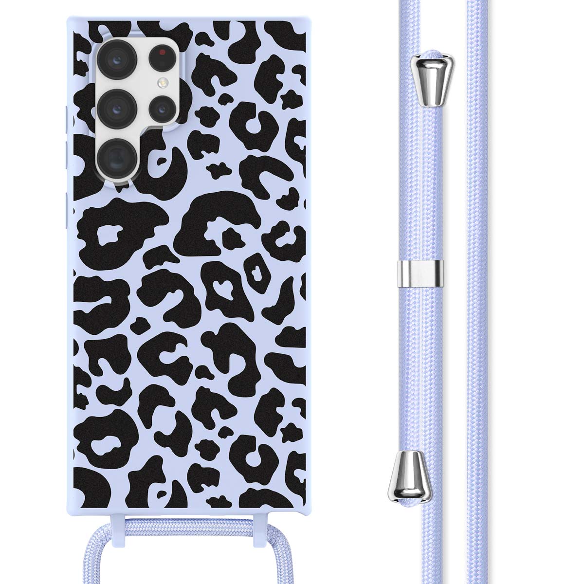 imoshion SilikonHülle design mit Band für das Samsung Galaxy S22 Ultra - Animal Lila