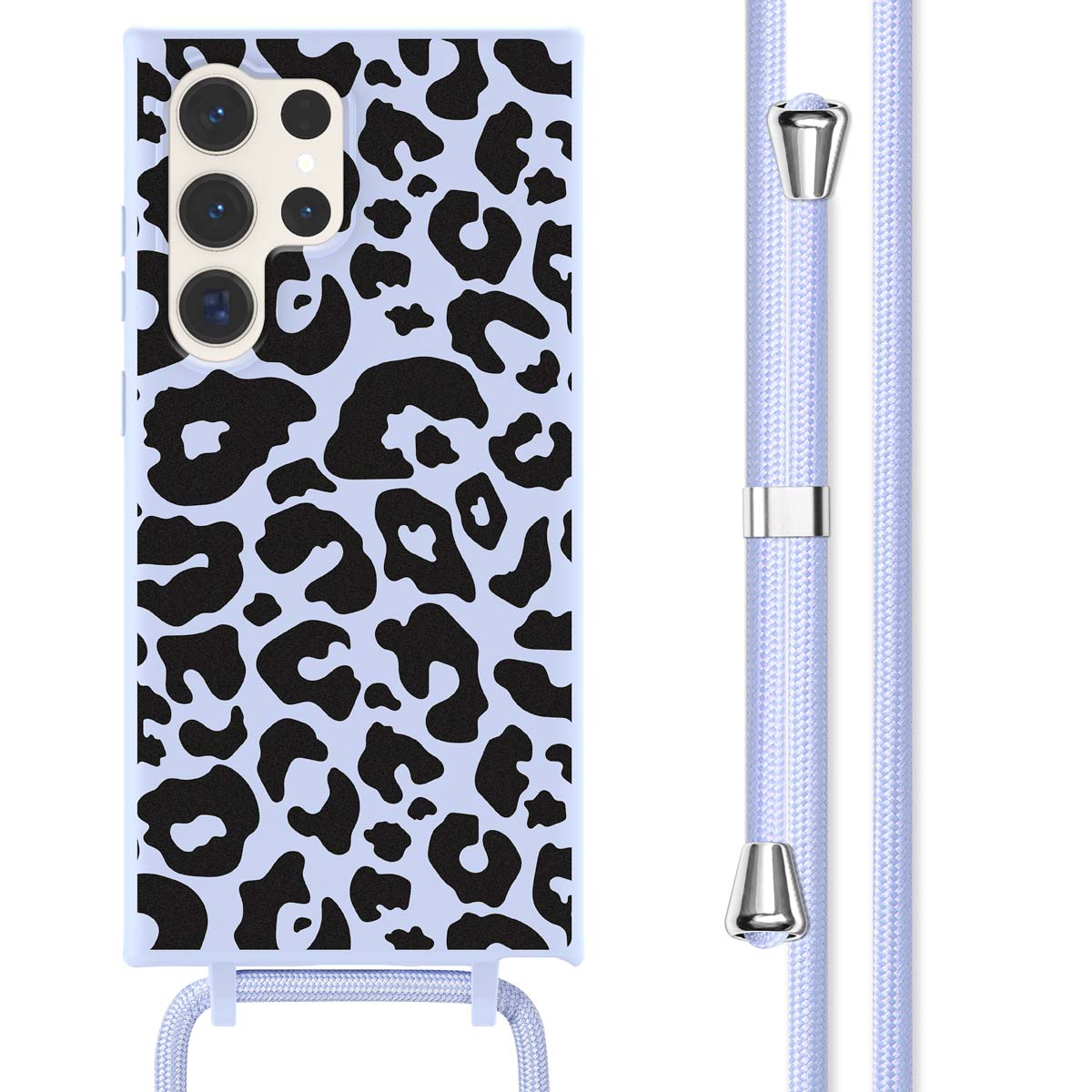 imoshion SilikonHülle design mit Band für das Samsung Galaxy S23 Ultra - Animal Lila