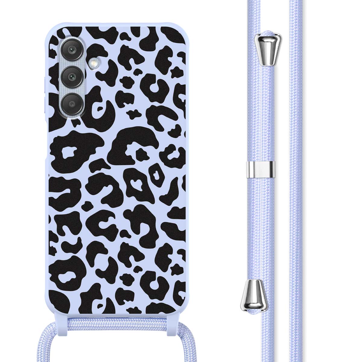 imoshion SilikonHülle design mit Band für das Samsung Galaxy A25 (5G) - Animal Lila
