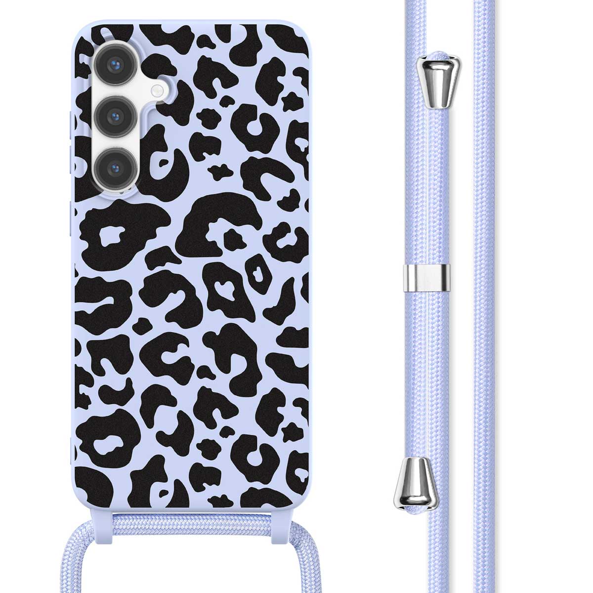 imoshion SilikonHülle design mit Band für das Samsung Galaxy S24 Plus - Animal Lila