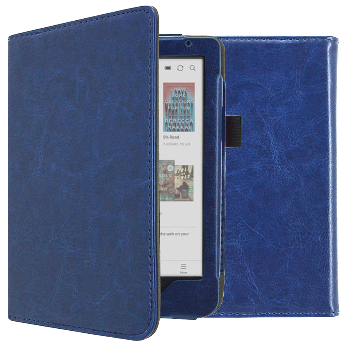 imoshion Vegan Leather Klapphülle für das Kobo Clara Colour / BW - Dunkelblau