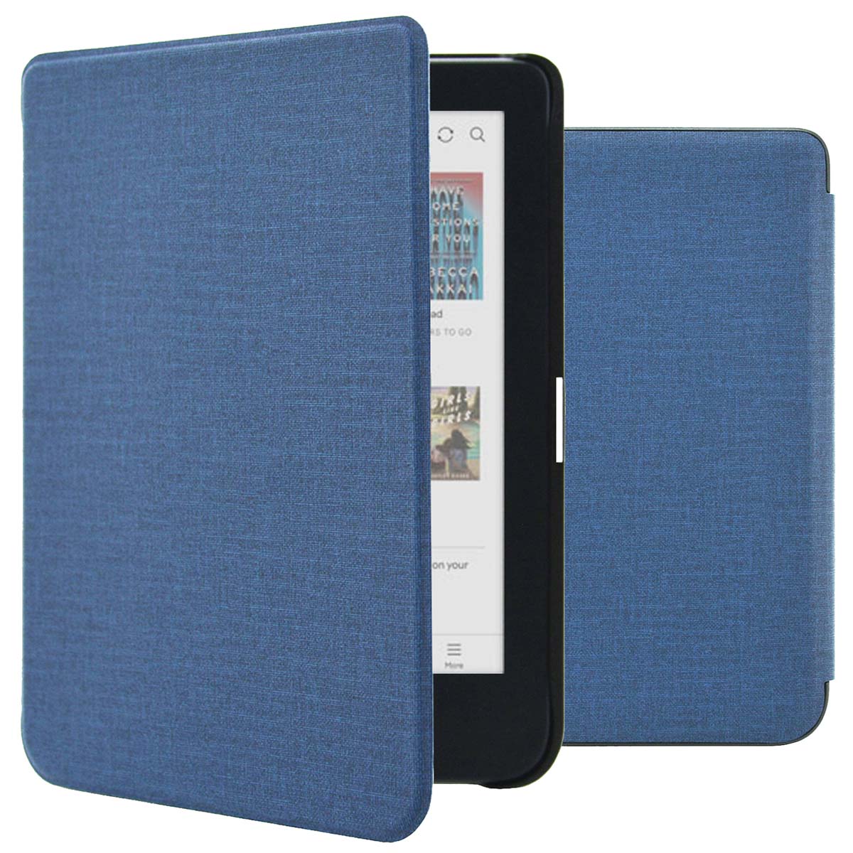 imoshion Canvas Sleepcover Klapphülle für das Kobo Clara Colour / BW - Dunkelblau