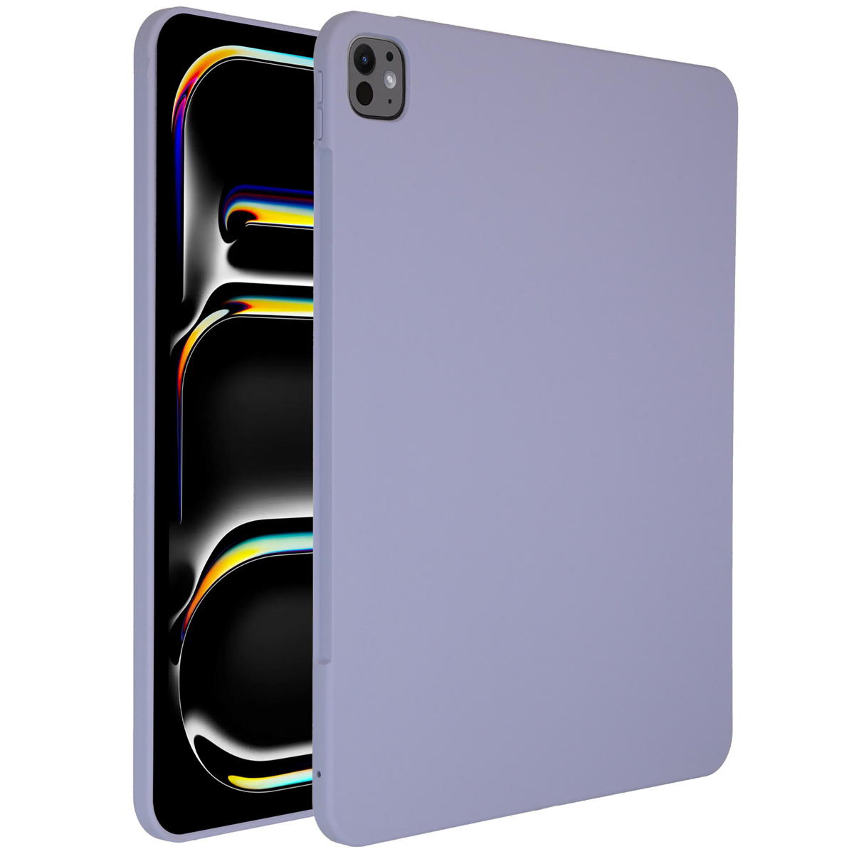 Accezz Liquid Silicone Back Cover mit Stifthalter für das Apple iPad Pro 13 (2025) M5 / (2024) M4 - Lila