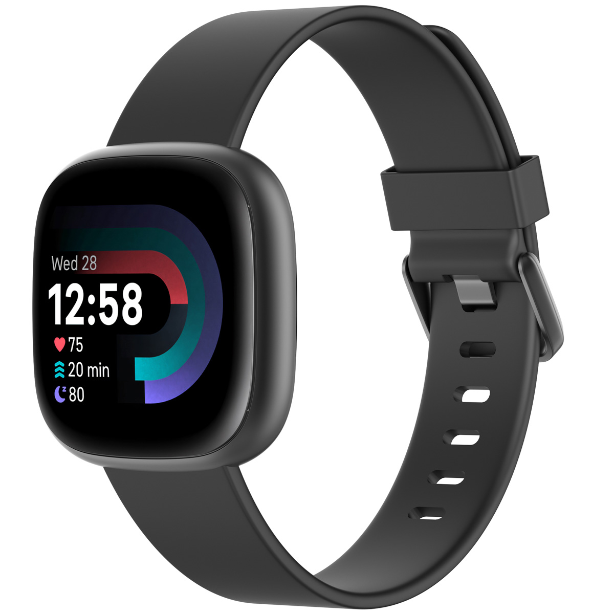 imoshion Silikonband für das Fitbit Versa / Versa 2 / Versa Lite - Größe L - Schwarz