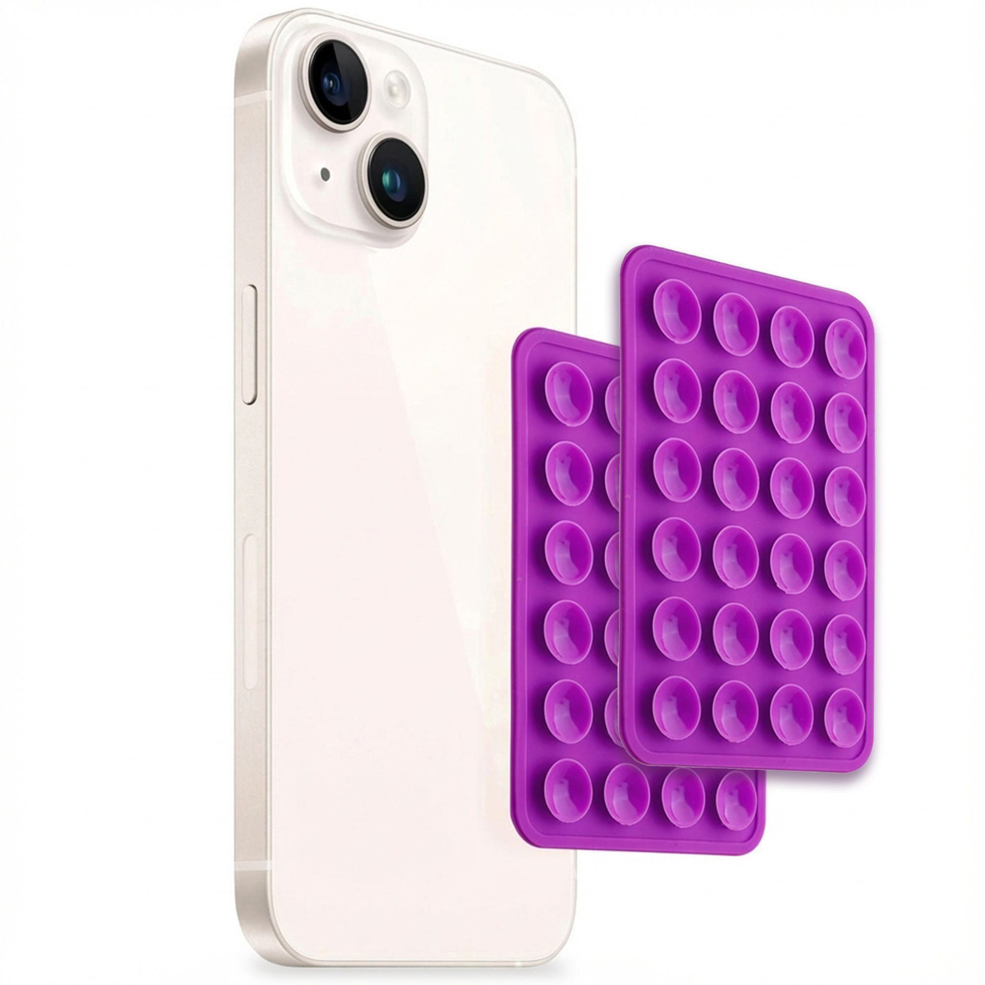 Selencia ﻿2er-Pack Telefonhalter Saugnapf - Violett