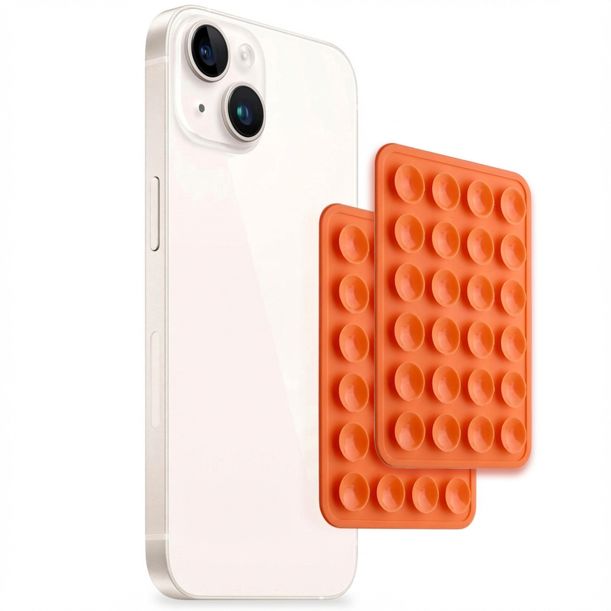 Selencia 2er-Pack Telefonhalter Saugnapf - Orange