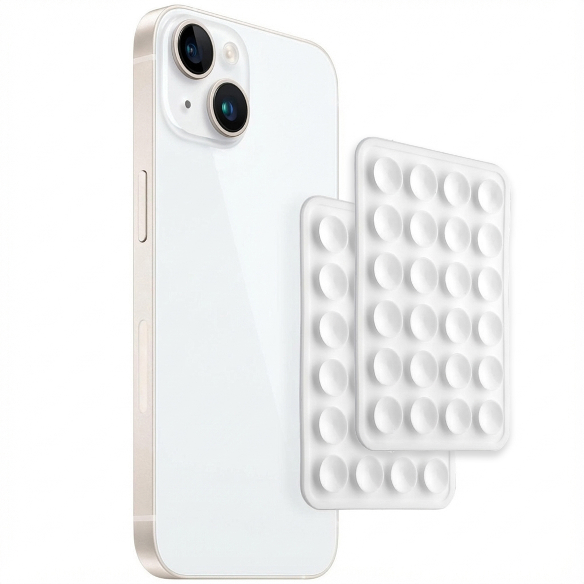 Selencia ﻿2er-Pack Telefonhalter Saugnapf - Weiß