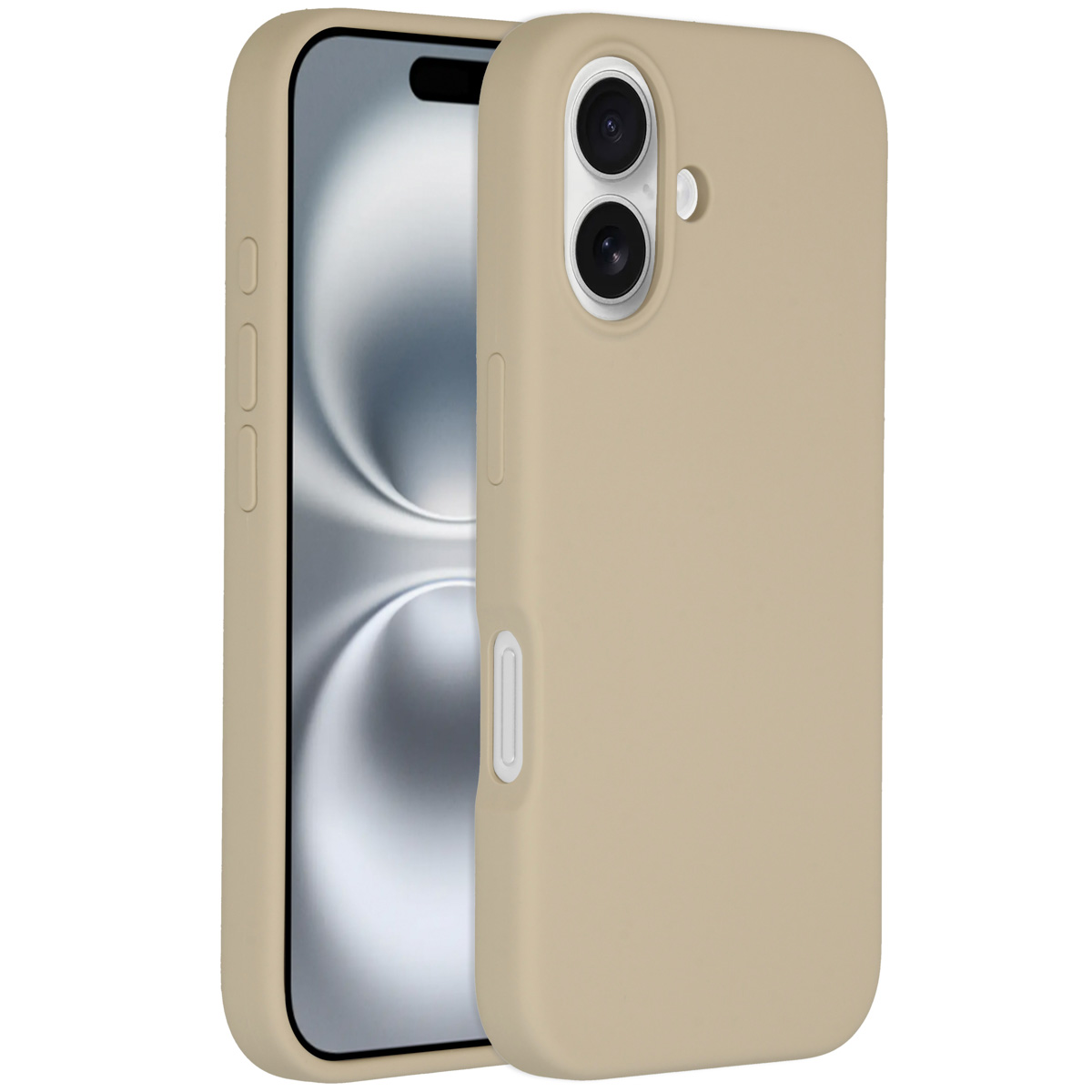 Accezz Liquid Silikoncase mit MagSafe für das Apple iPhone 16 - Stone