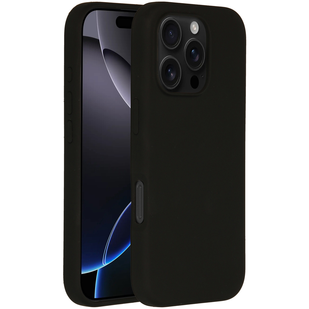 Accezz Liquid Silikoncase mit MagSafe für das Apple iPhone 16 Pro - Schwarz