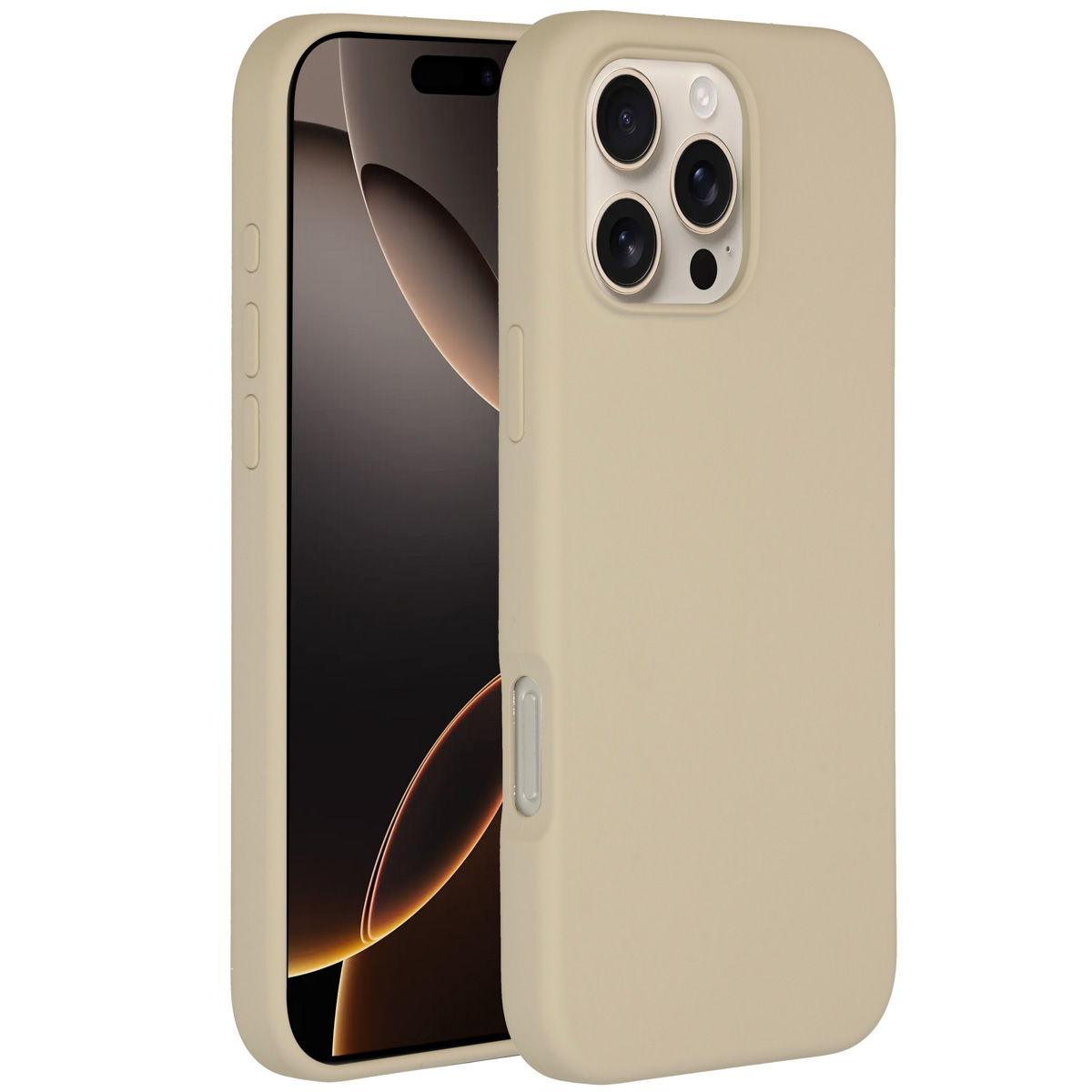 Accezz Liquid Silikoncase mit MagSafe für das Apple iPhone 16 Pro Max - Stone