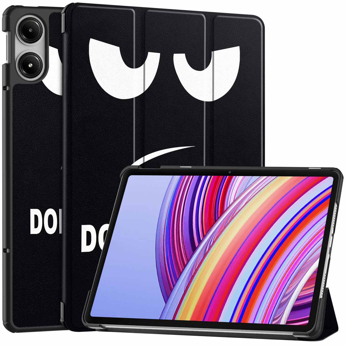imoshion Design Trifold Klaphülle für das Xiaomi Redmi Pad Pro / POCO Pad - Don't touch