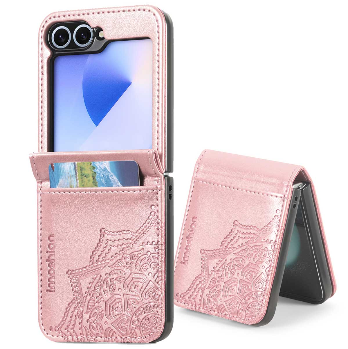 imoshion Mandala Klapphülle für das Samsung Galaxy Z Flip 6 - Rosé gold