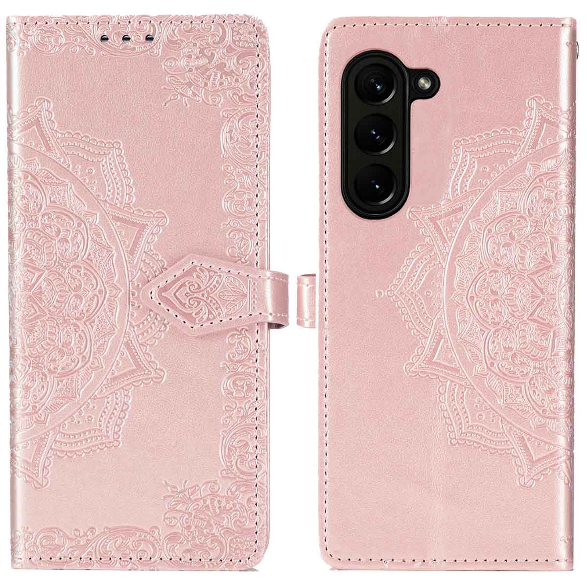 imoshion Mandala Klapphülle für das Samsung Galaxy Z Fold 6 - Rosé gold