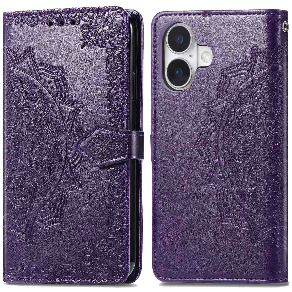 imoshion Mandala Klapphülle für das Apple iPhone 16 - Violett