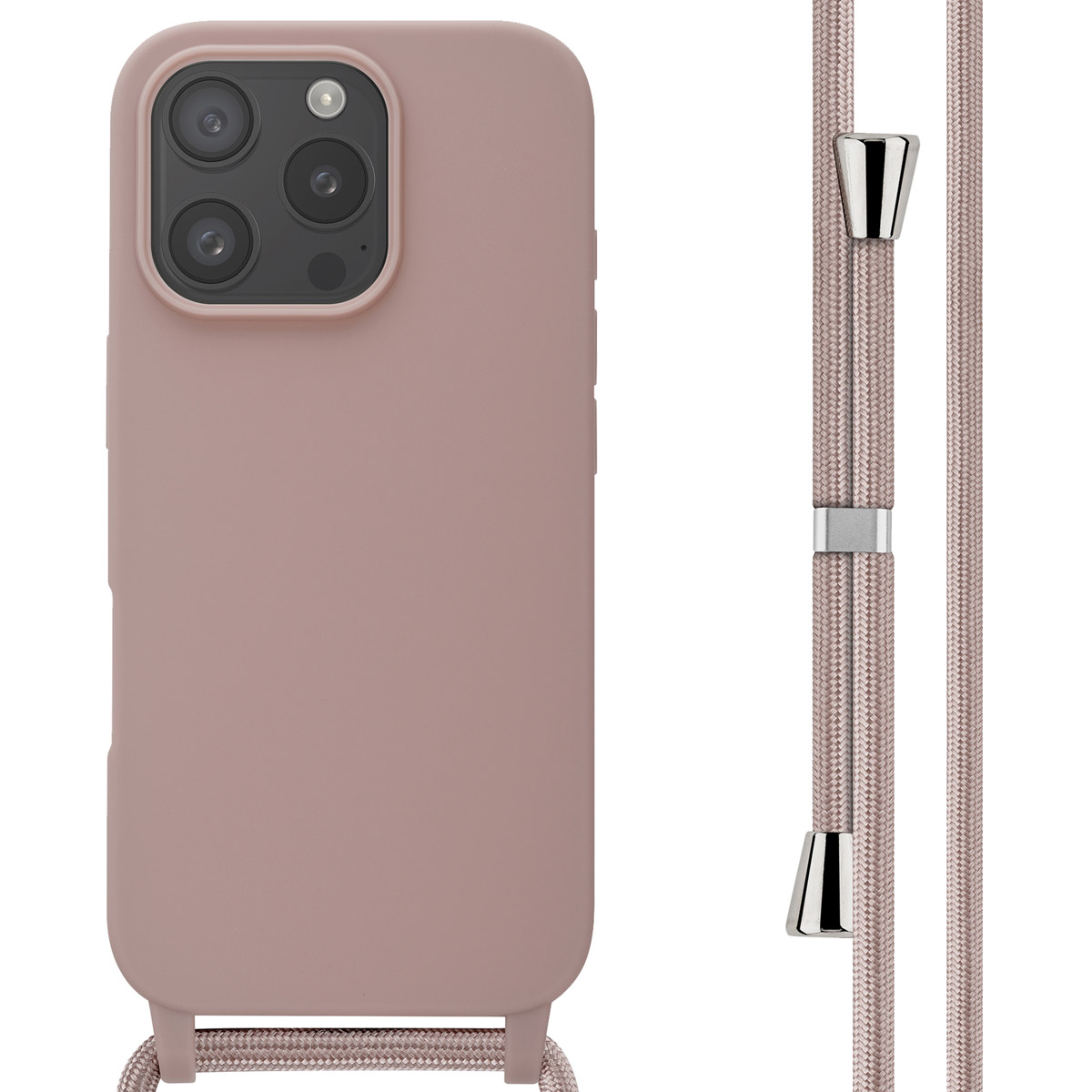 imoshion SilikonHülle mit Band für das Apple iPhone 16 Pro - Sand Pink