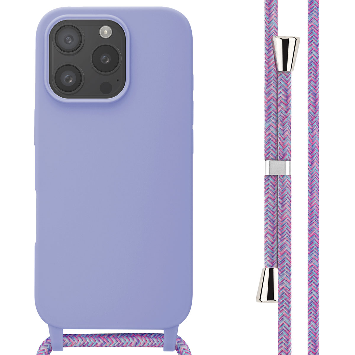 imoshion SilikonHülle mit Band für das Apple iPhone 16 Pro - Violett