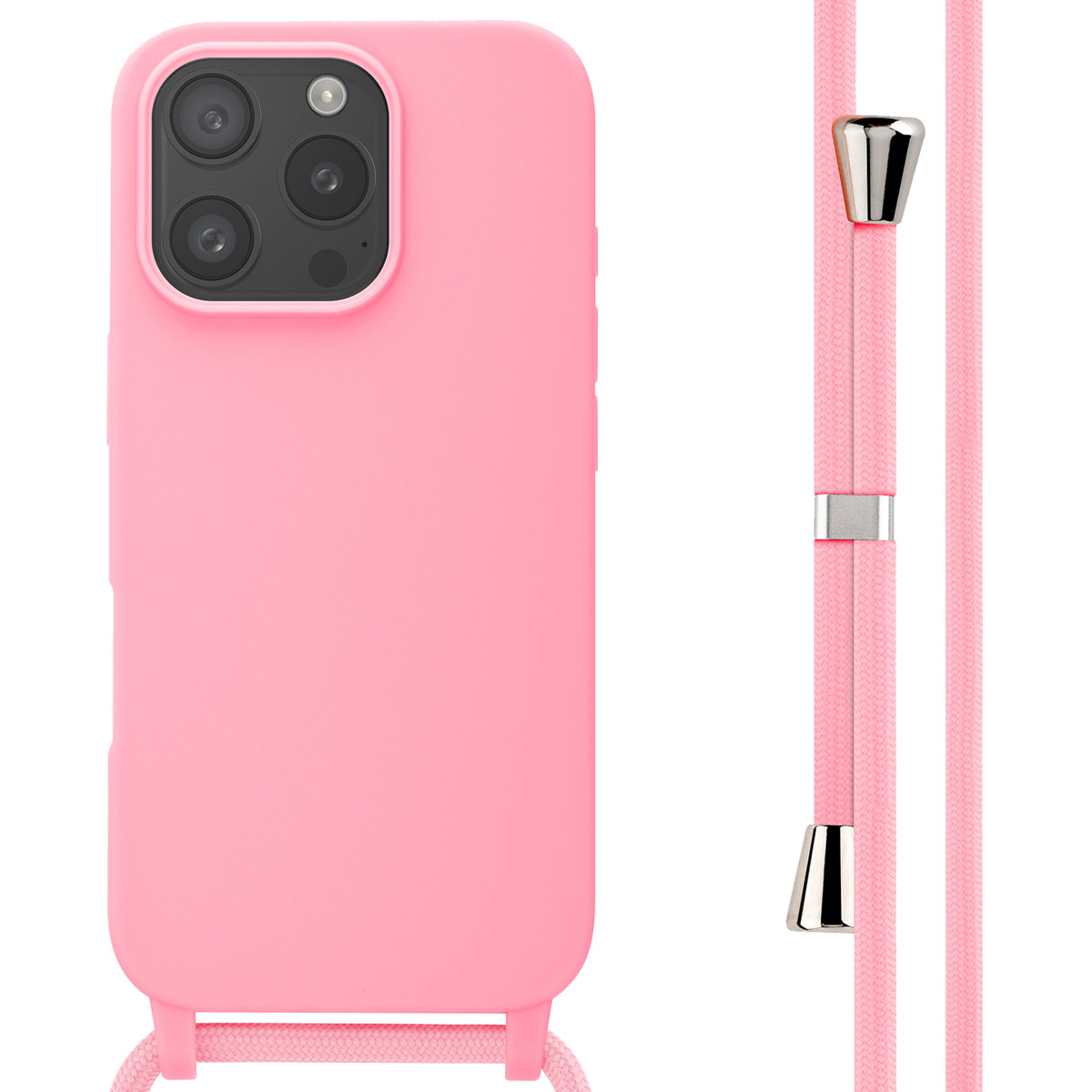 imoshion SilikonHülle mit Band für das Apple iPhone 16 Pro - Rosa