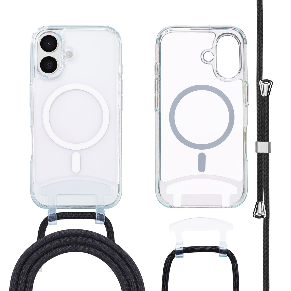 imoshion MagSafe Hülle mit abnehmbarem Band für das Apple iPhone 16 - Transparent