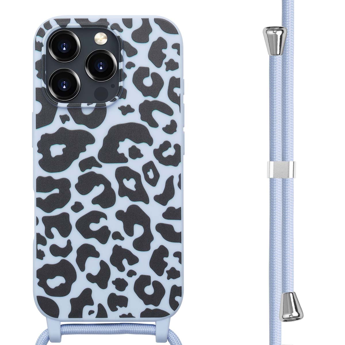 imoshion SilikonHülle design mit Band für das Apple iPhone 16 Pro Max - Animal Lila