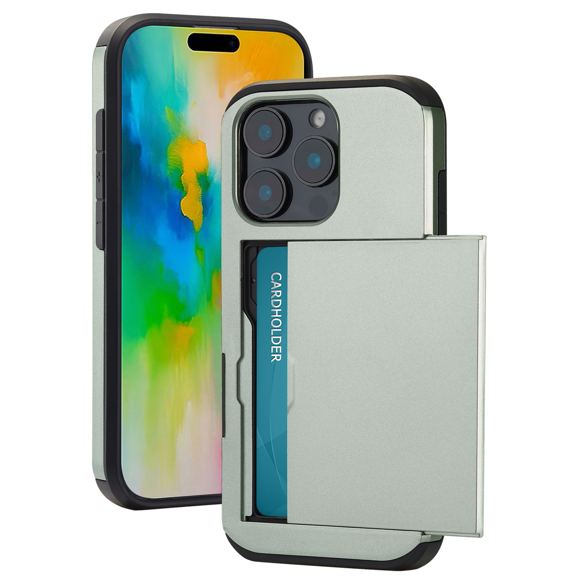 imoshion Backcover mit Kartenfach für das Apple iPhone 16 Pro - Grün