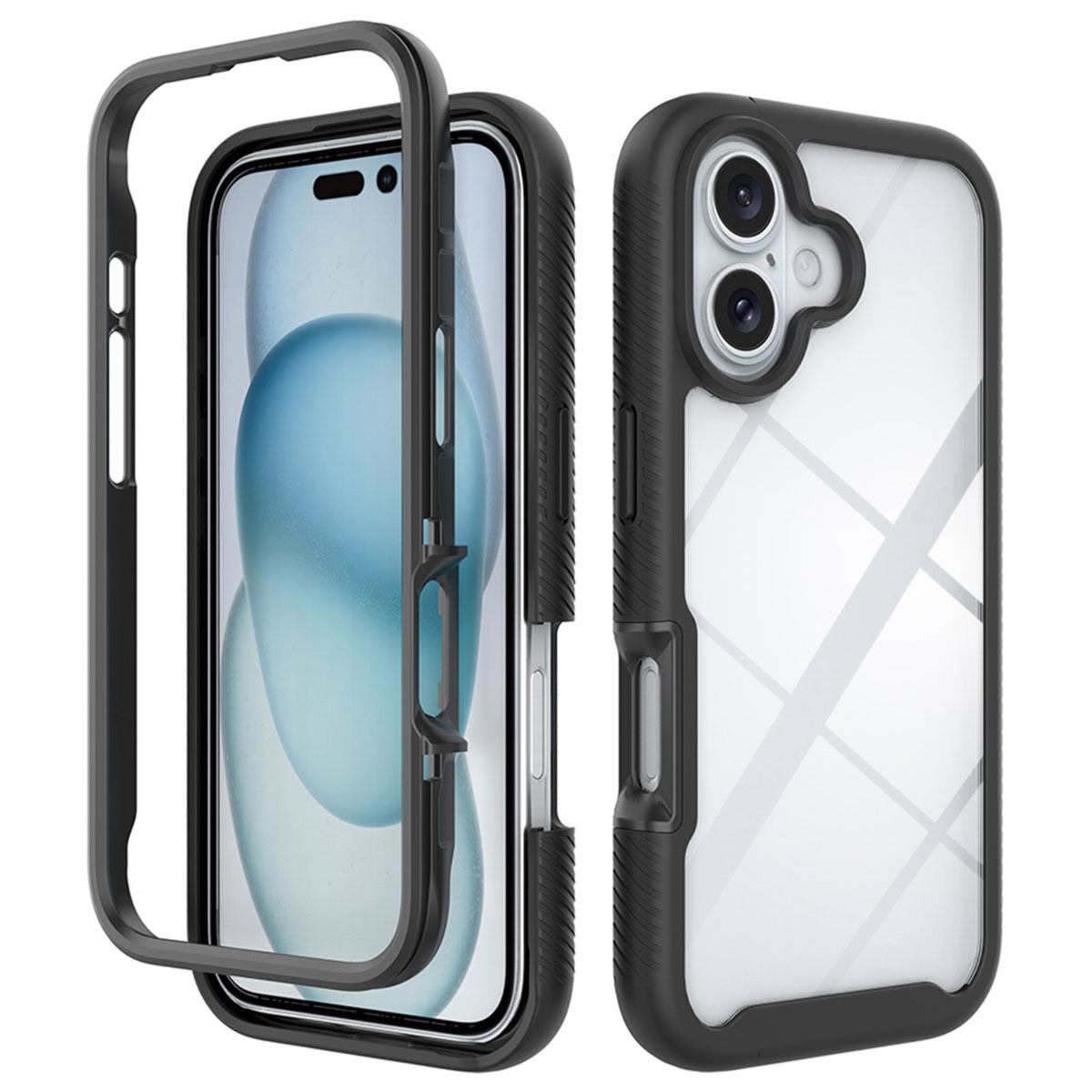imoshion 360° Full Protective Case für das Apple iPhone 16 - Schwarz