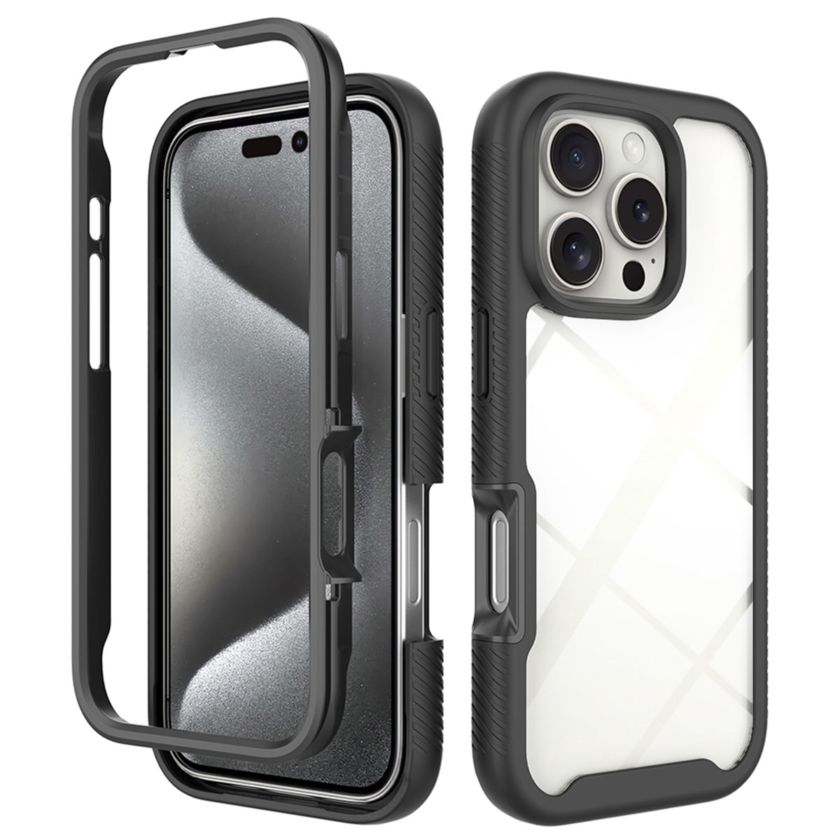imoshion 360° Full Protective Case für das Apple iPhone 16 Pro - Schwarz