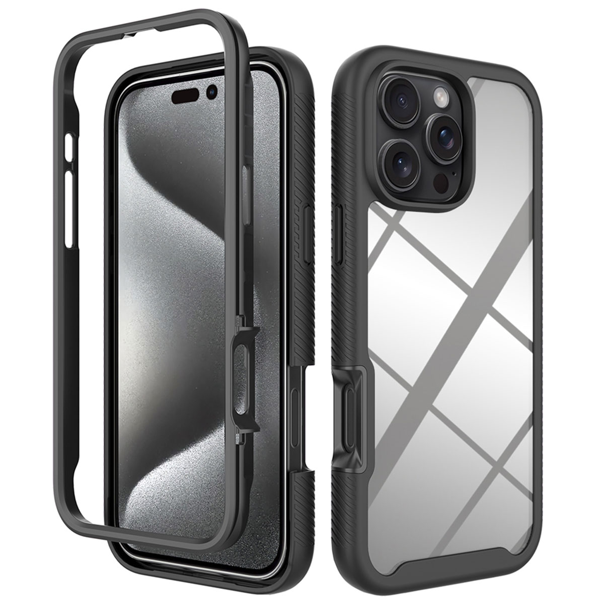 imoshion 360° Full Protective Case für das Apple iPhone 16 Pro Max - Schwarz