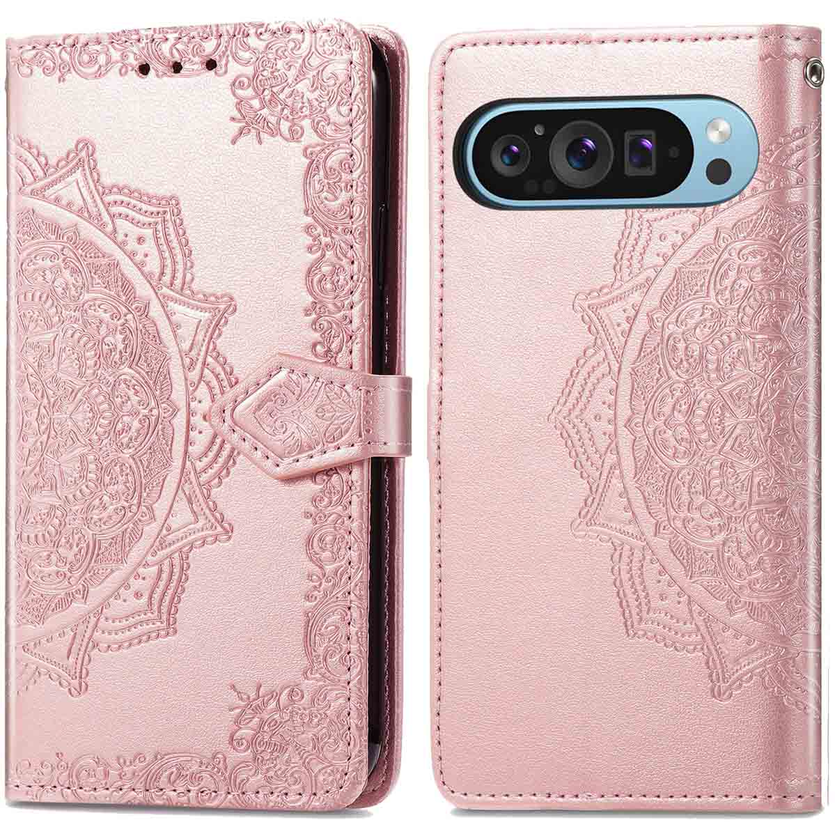 imoshion Mandala Klapphülle für das Google Pixel 9 Pro XL - Rosé gold