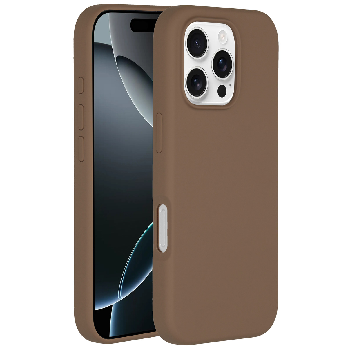 Accezz Liquid Silikoncase mit MagSafe für das Apple iPhone 16 Pro Max - Hellbraun