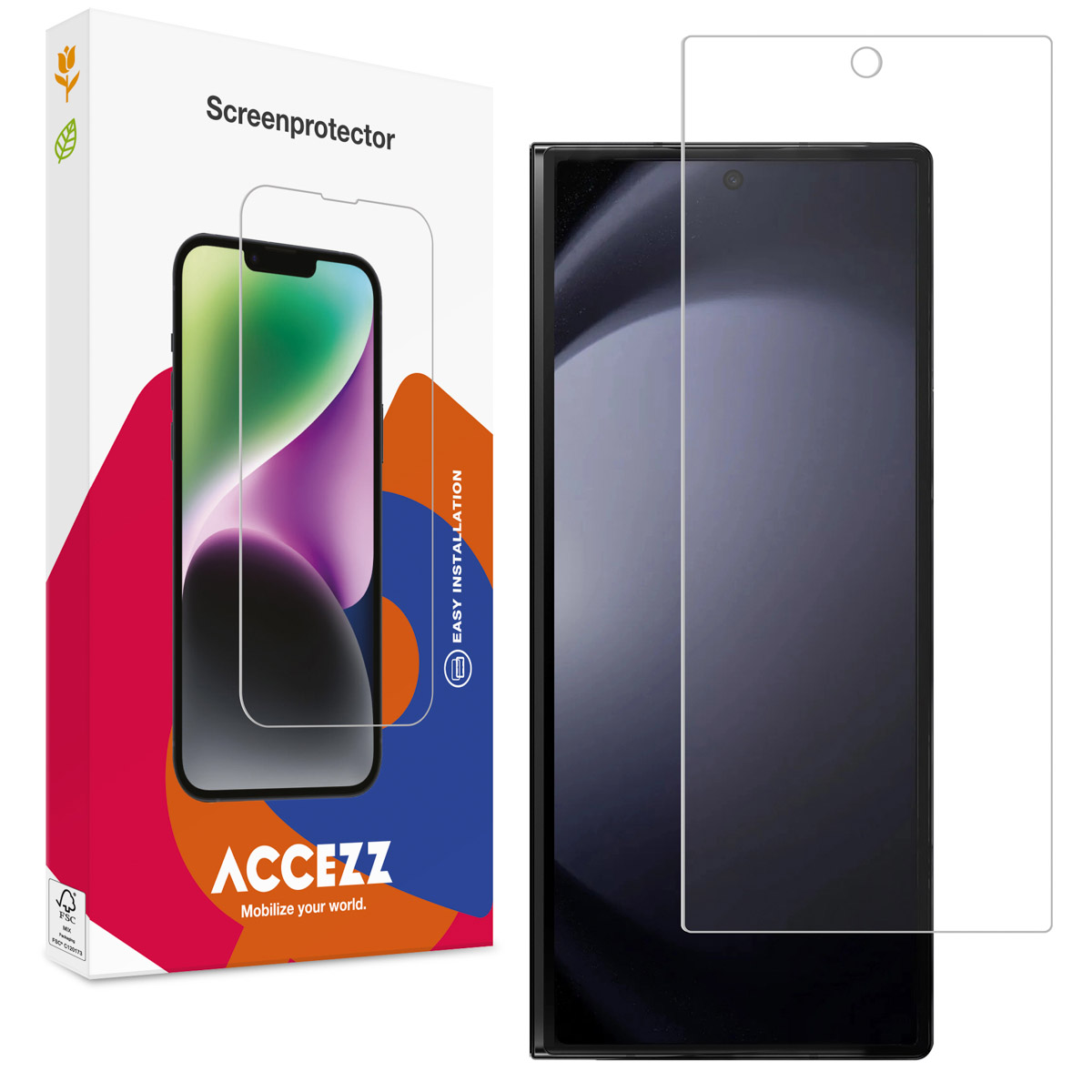 Accezz Screen Protector aus gehärtetem Glas für das Samsung Galaxy Z Fold 6