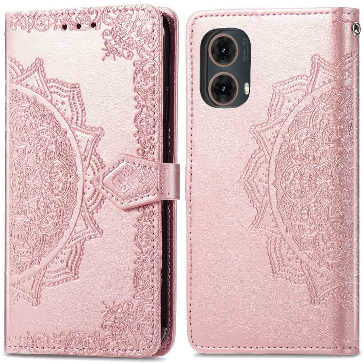 imoshion Mandala Klapphülle für das Motorola Moto G85 - Rosé gold